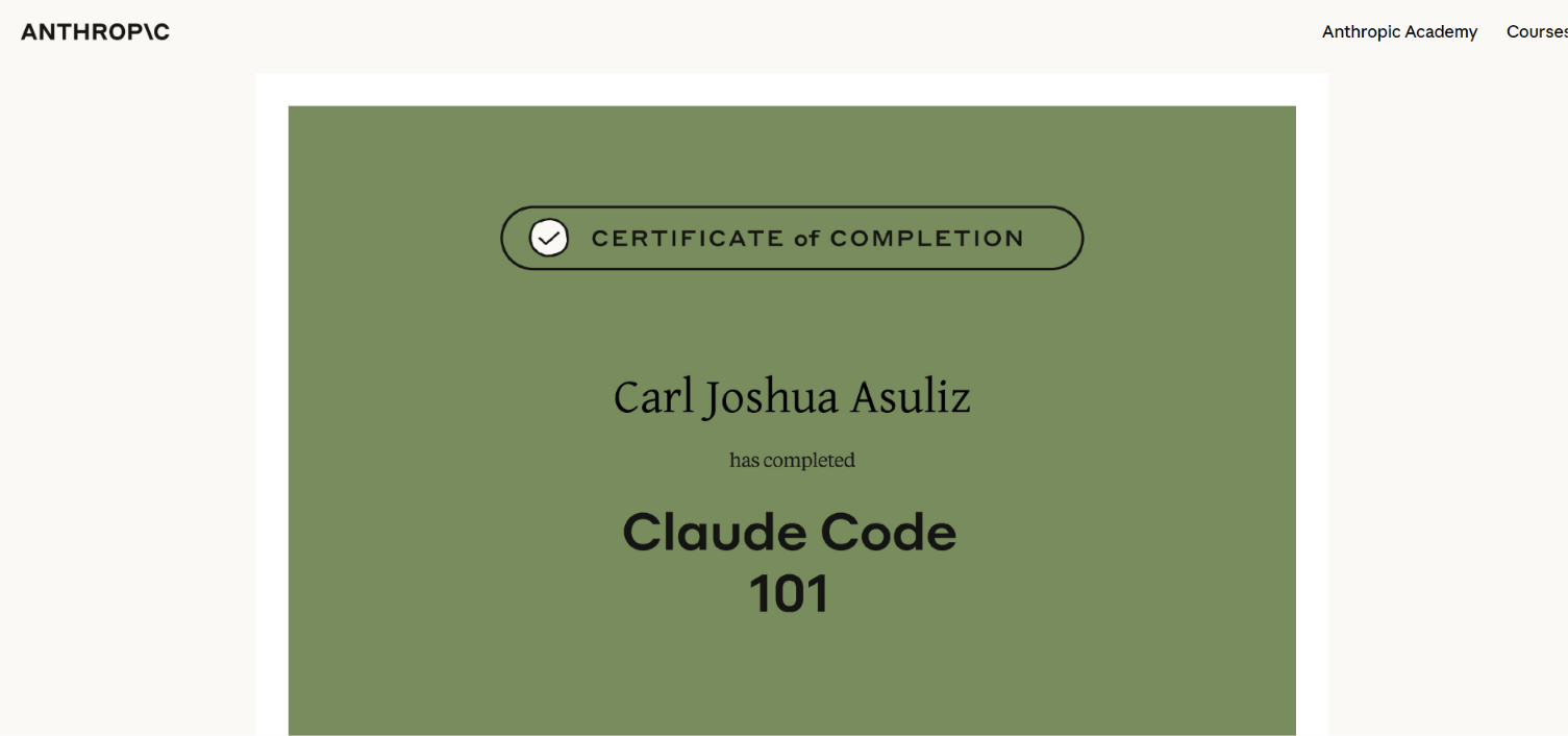Backend Development and APIs certificate